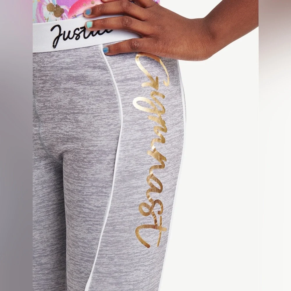 Justice Girls Dance and Gymnastics High Waisted Leggings